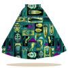 Mcbiff Haunted Tiki Room Circle Skirt! Made in the USA. 