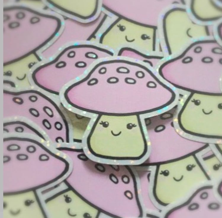 mushroom sticker 