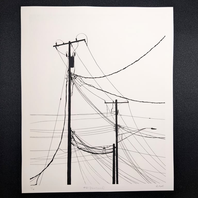 Hamtramck Power Lines #61 - giclée print Image 2