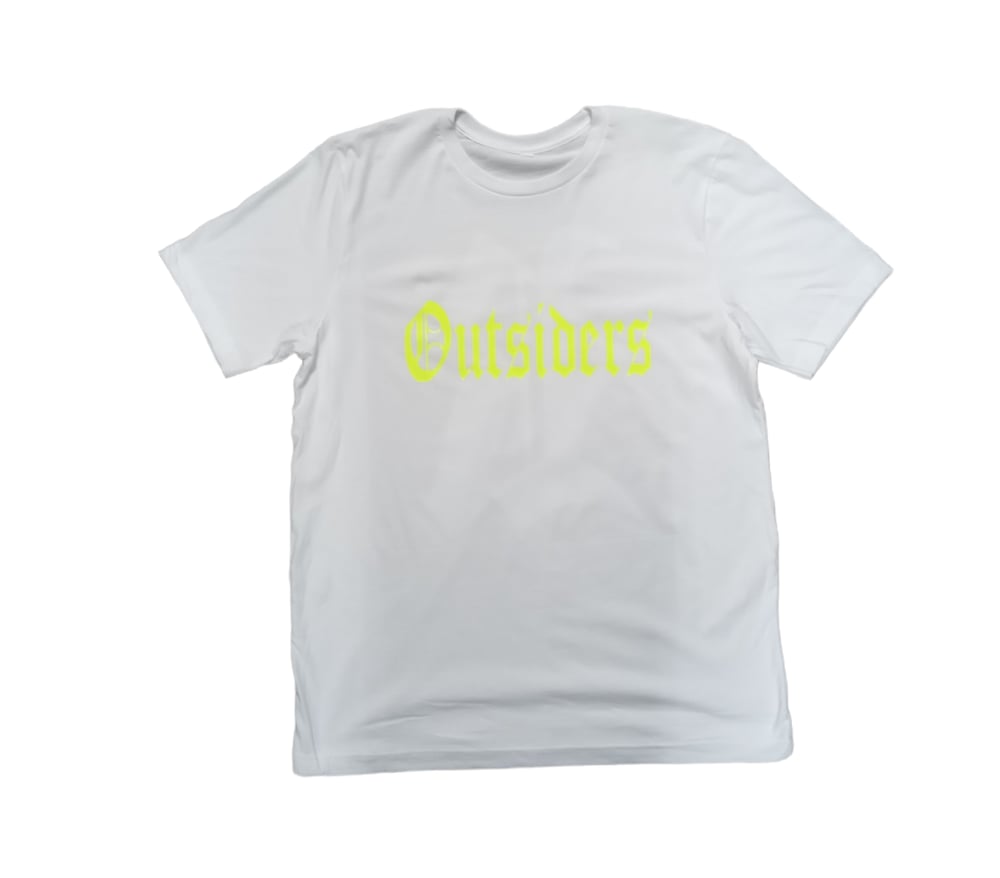 Image of Rebel Outsiders " Neon  " White T shirt