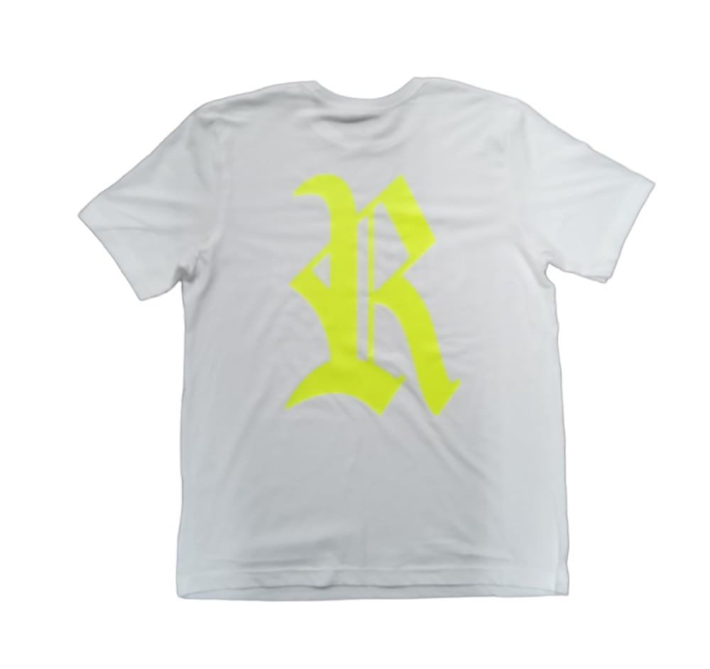 Image of Rebel Outsiders " Neon  " White T shirt