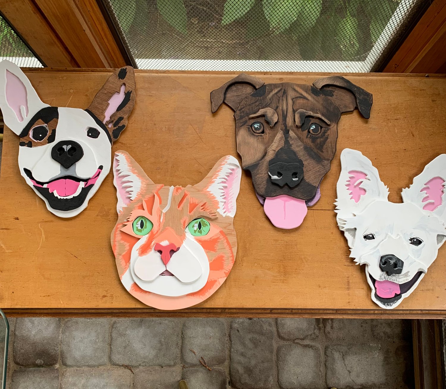 Wooden Pet Portrait (made to order)
