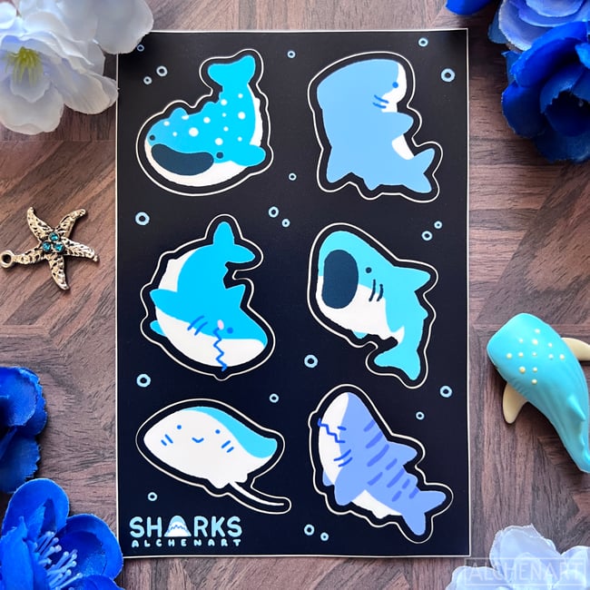 Sharks Sticker Sheet