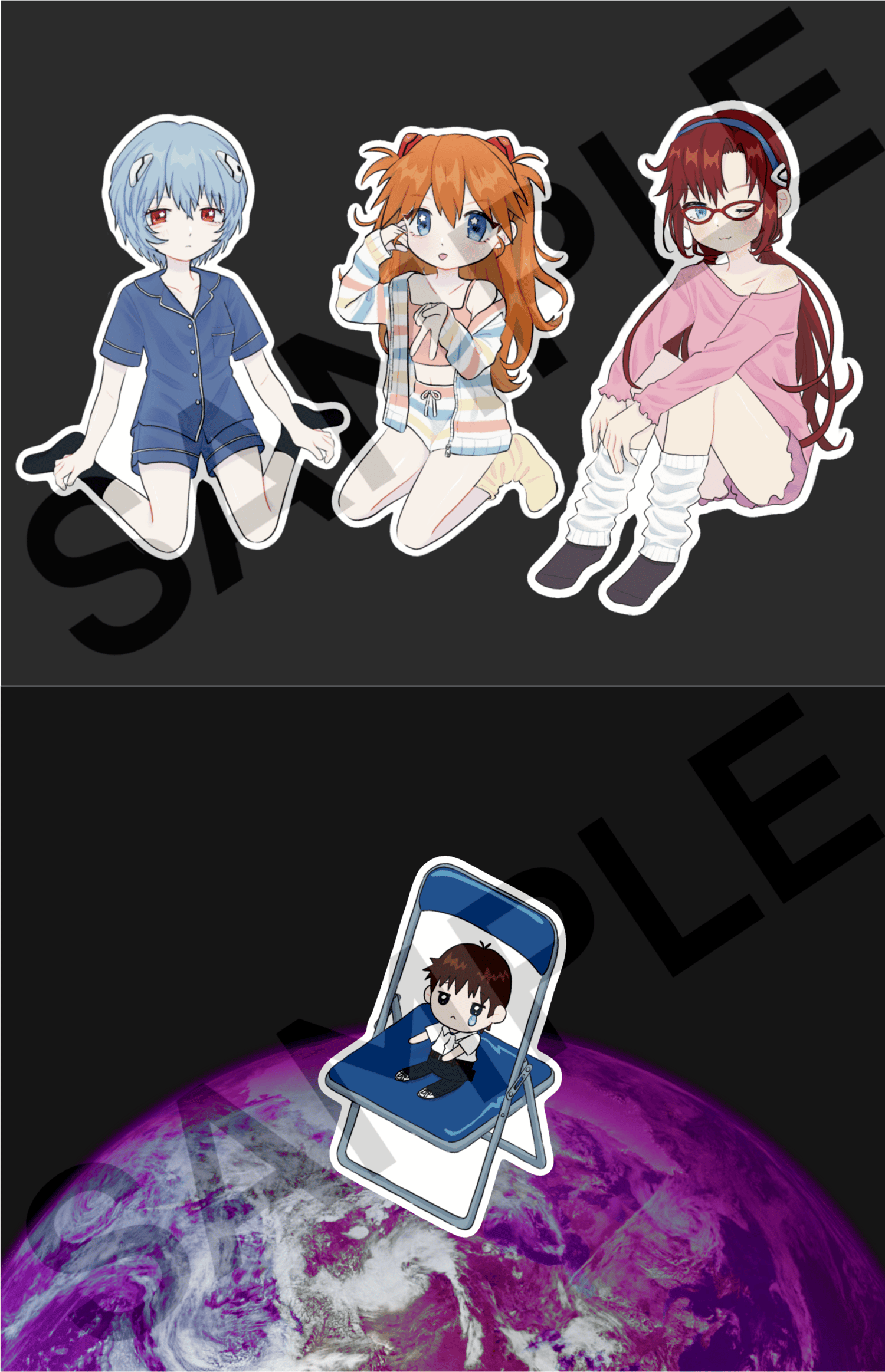 Neon Genesis Evangelion Stickers