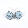 Blue Enamel Cell Earrings