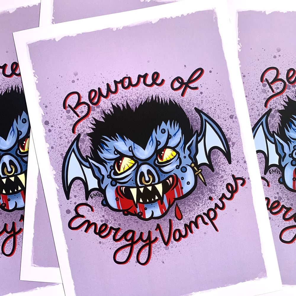 Energy Vampire Emetic Art Print