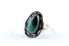 Malachite Ring with Copper and Silver