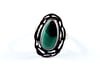 Malachite Ring with Copper and Silver