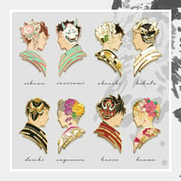 Image 2 of HQ Kanzashi Series Enamel Pins (B/C-Grade)