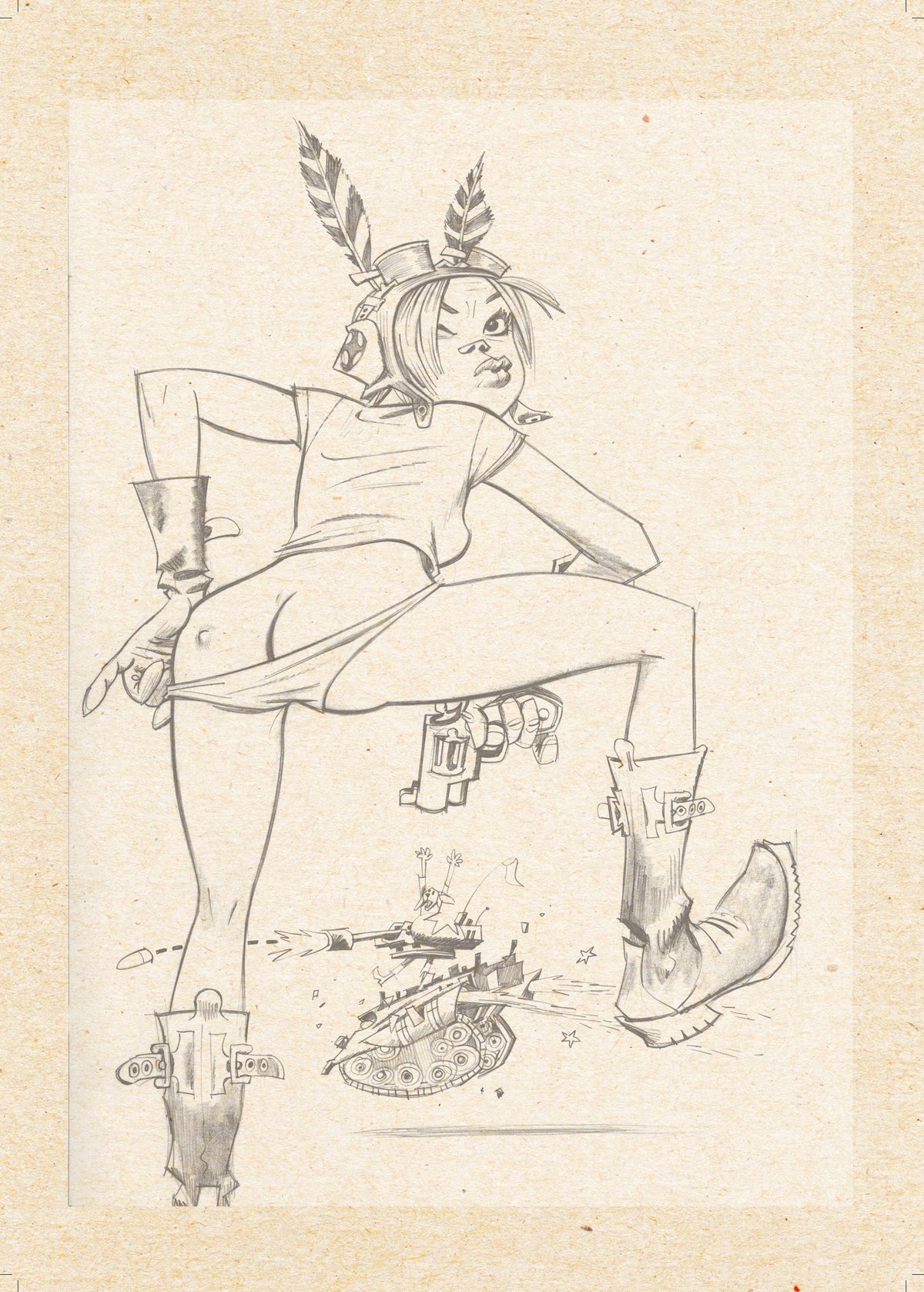 Image of TANK GIRL UNCUT BUBBLEGUM CARD SHEETS - HEWLETT & MARTIN (2014)