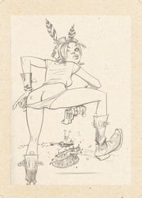 Image 4 of TANK GIRL UNCUT BUBBLEGUM CARD SHEETS - HEWLETT & MARTIN (2014)