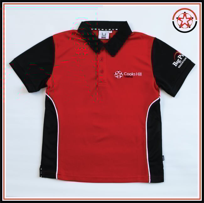 Cooks Hill Unisex Polo Shirt (Red/Black) $40.50