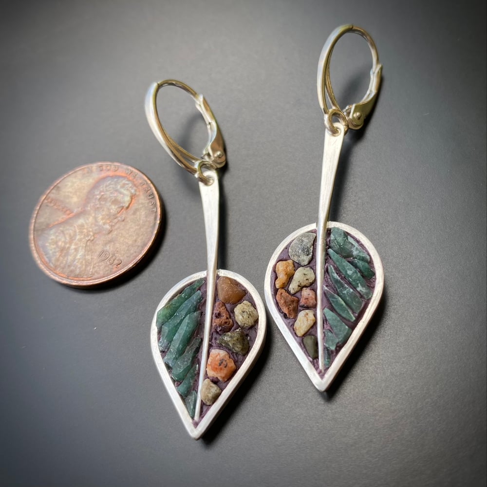 Image of Snake River Leaf Earrings