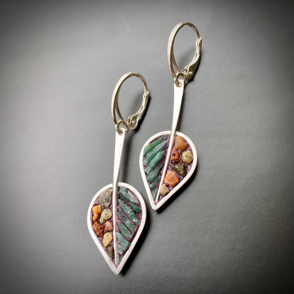 Image of Snake River Leaf Earrings
