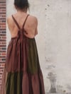 Camelia - terracotta / olive / nude