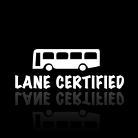 Image 1 of 'Bus Lane Certified' Vinyl Transfer Sticker