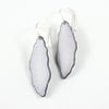 White Enamel Earrings