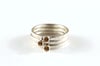 Silver Stacking Ring with Citrine Stone