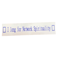 I long for Network Spirituality Sticker