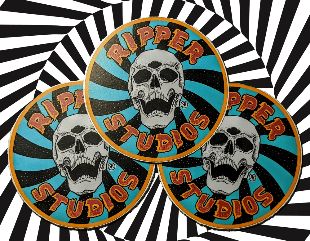 Ripper Studios 3" Skull Sticker 3-Pack