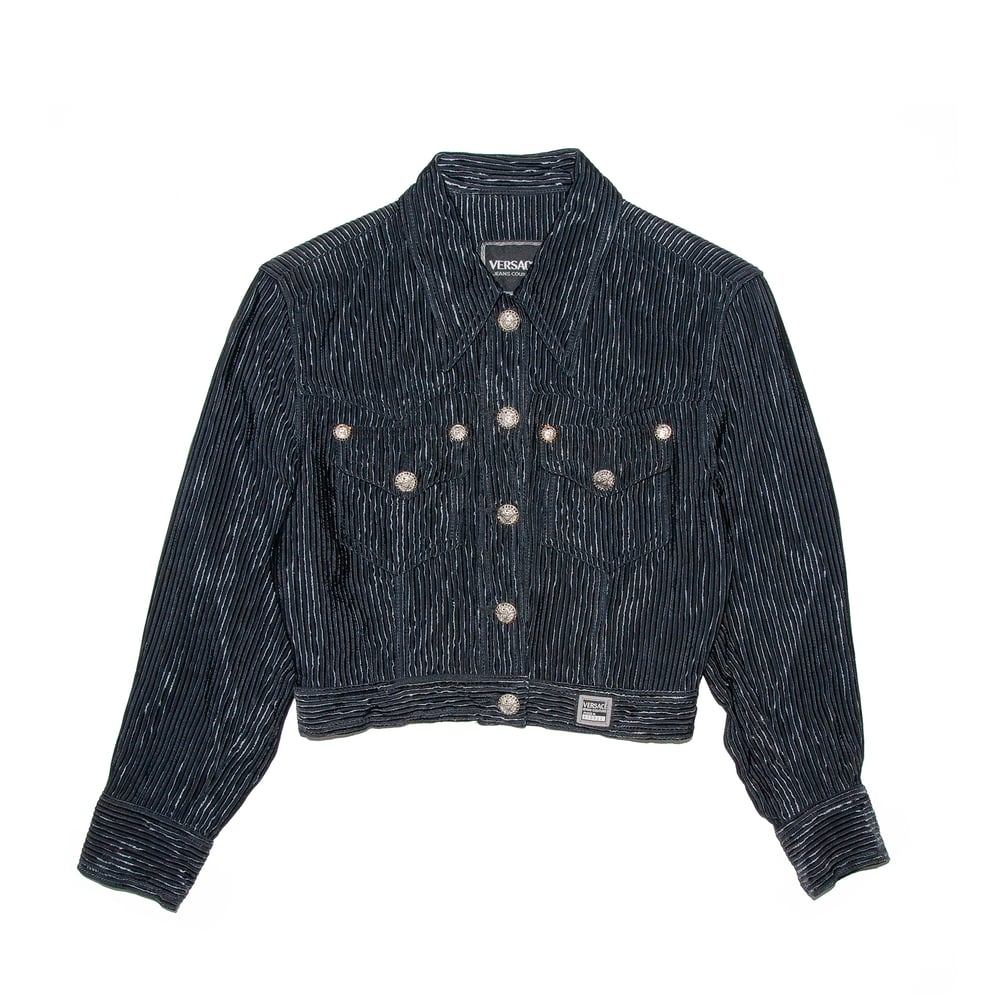 Image of Versace Jeans Couture Embroidered Jacket Black