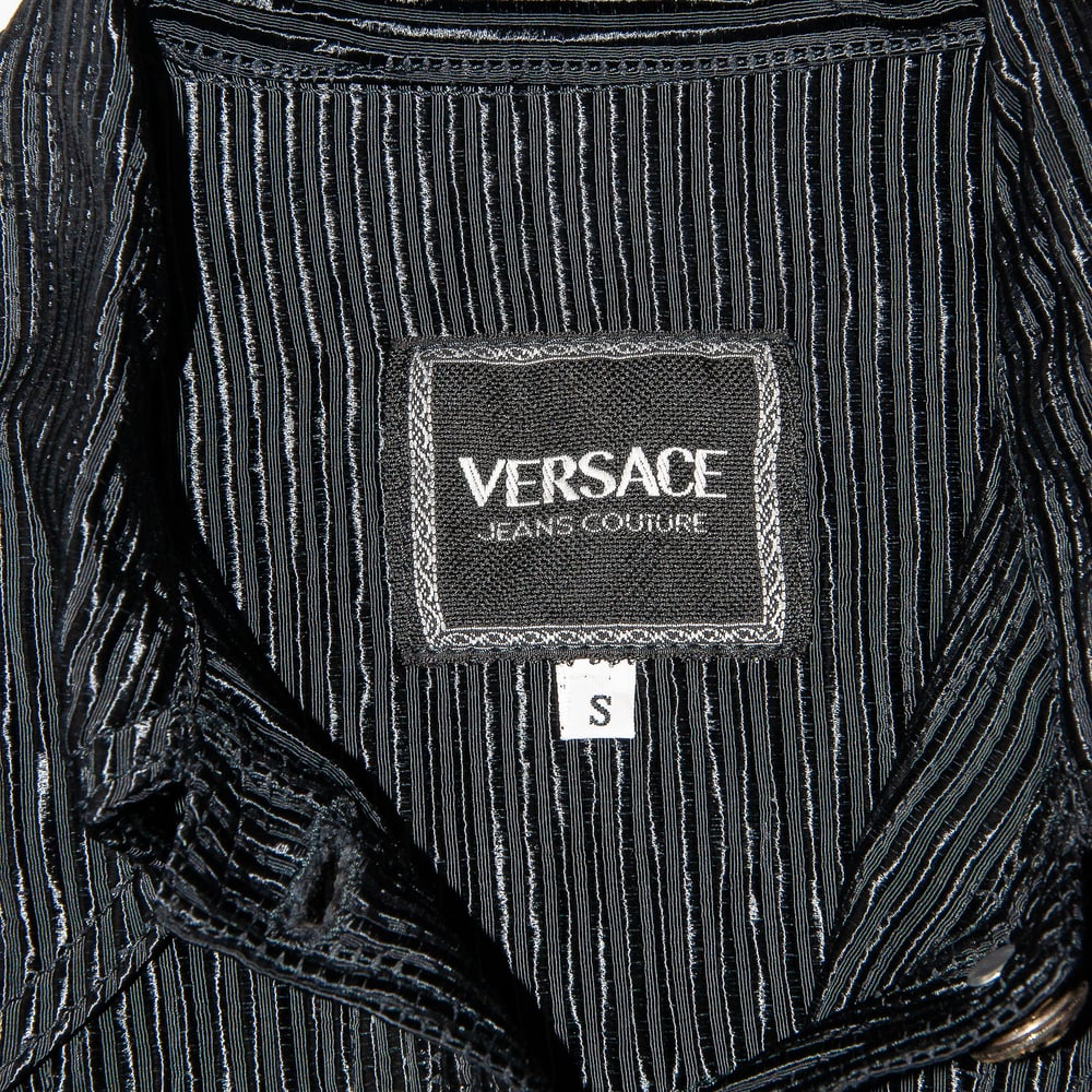 Image of Versace Jeans Couture Embroidered Jacket Black