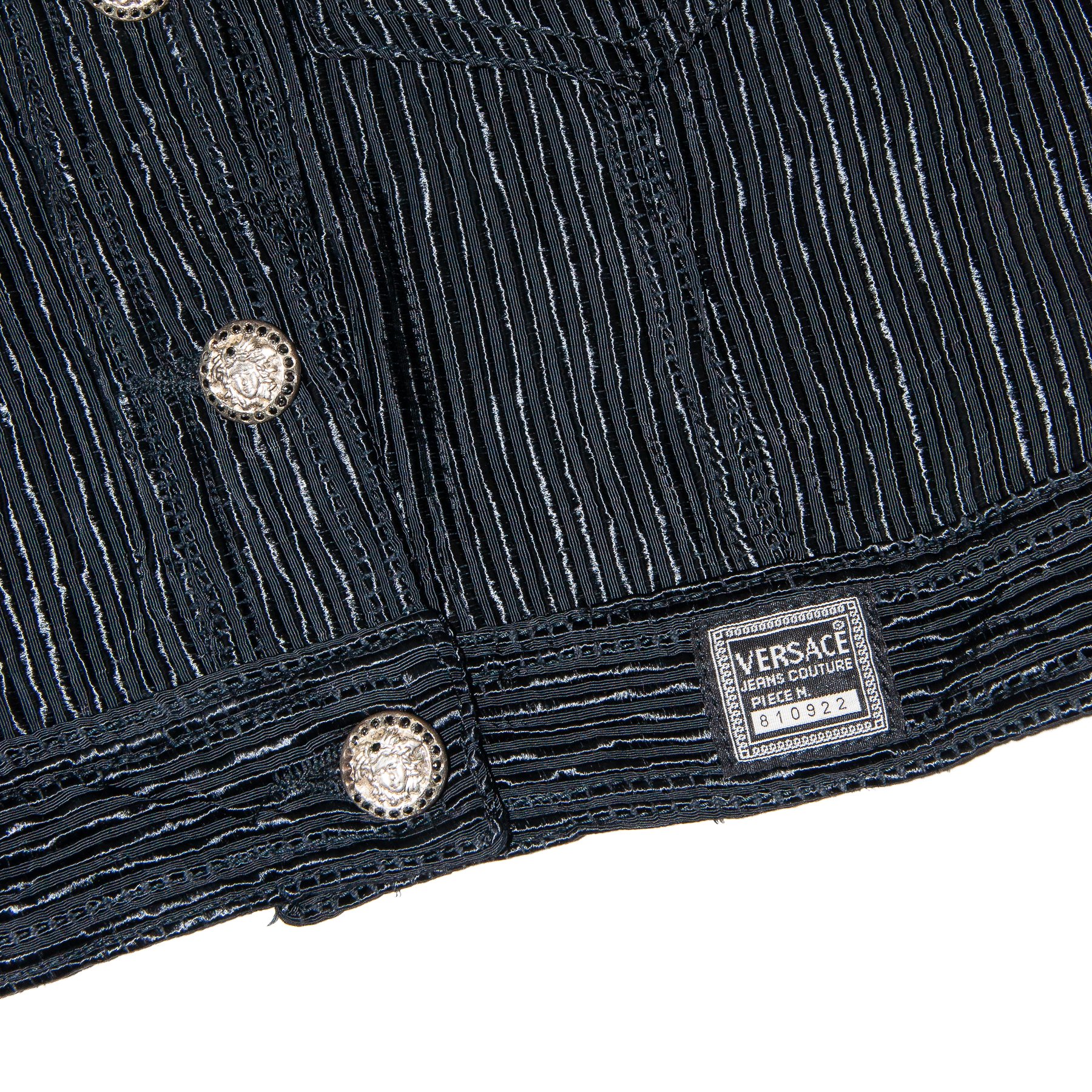 Image of Versace Jeans Couture Embroidered Jacket Black
