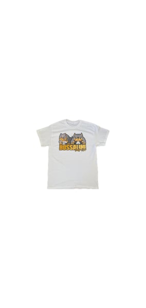 Image of Bossalini Bully Club T-shirt Dog Logo White