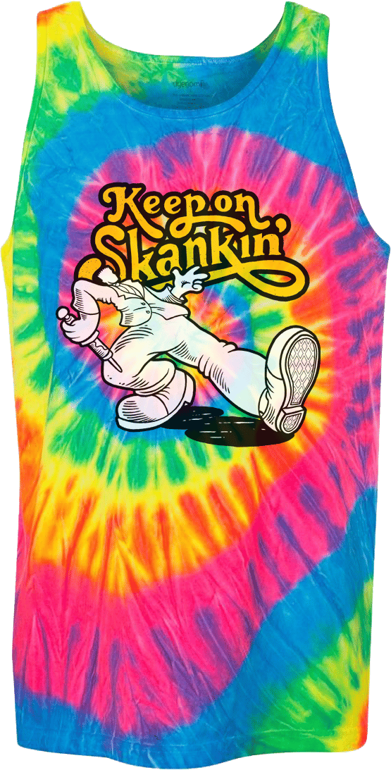 Keep On Skankin' Tie Dye Unisex Tank