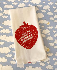 Image 4 of Ask Me About My Numerous Opinions Strawberry Towel