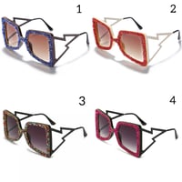 Image 2 of Oversized Glam Sparkle Sunglasses (18 Colour Options)