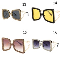 Image 5 of Oversized Glam Sparkle Sunglasses (18 Colour Options)