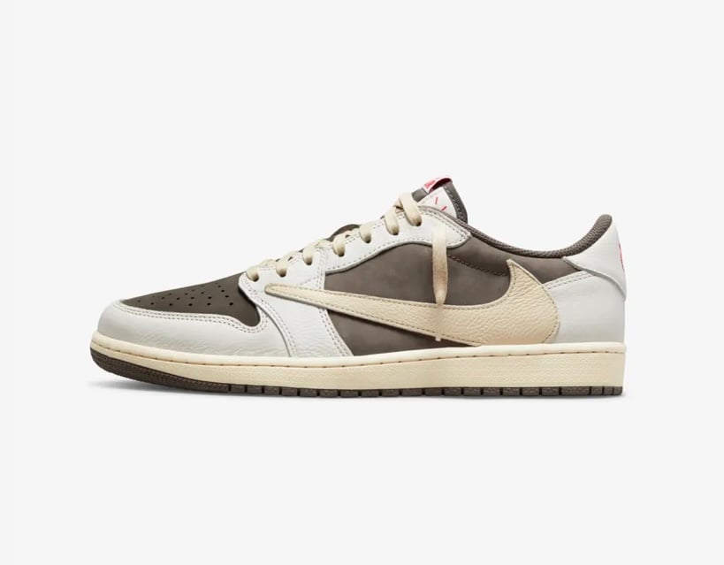Image of Air Jordan 1 Low x Travis Scott “Sail and Ridgerock”