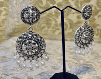 Image 2 of Silver Kundan Earrings