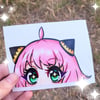 Smol telepath 4in Vinyl Sticker