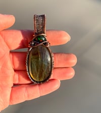 Image 1 of Labradorite & black Opal 