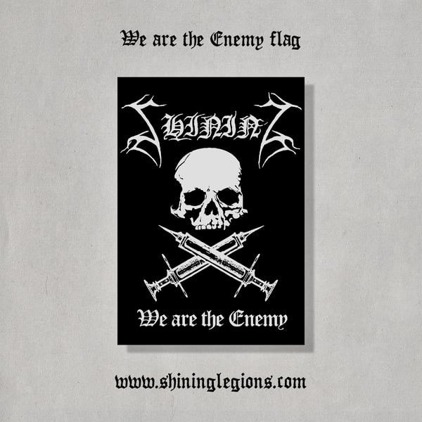 Image of Shining "We Are The Enemy" Flag