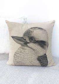 Image 2 of 'Keith' the Kookaburra Natural Cushion Cover