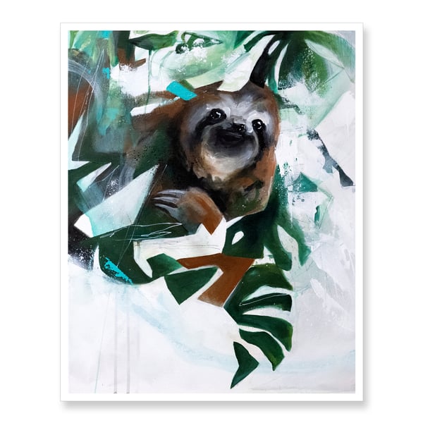 Image of "The Happy Sloth" | Fine Art Print