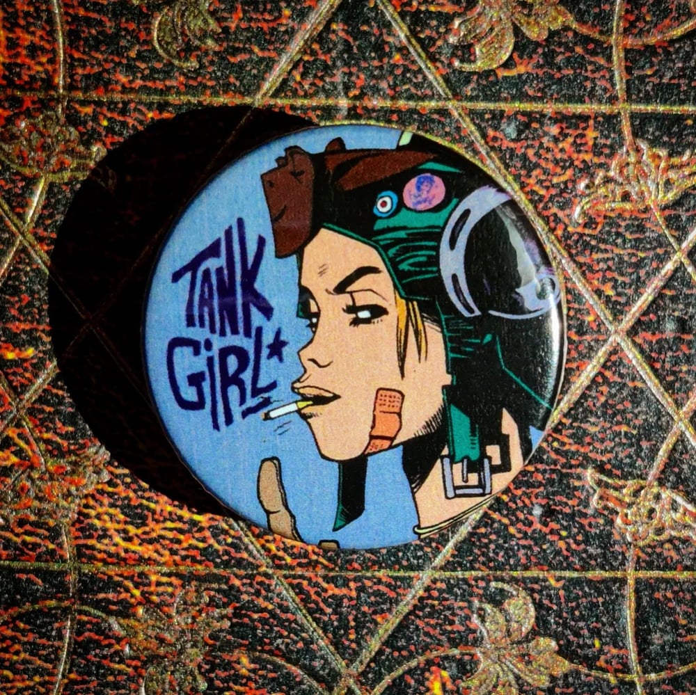 Image of TANK GIRL "BOUNTY HUNTER" BADGE/PIN