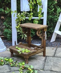 Wooden ladder stool brown