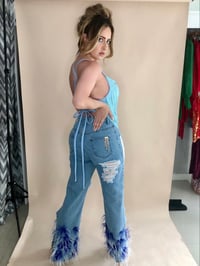 Image 5 of Blue Beaded Top