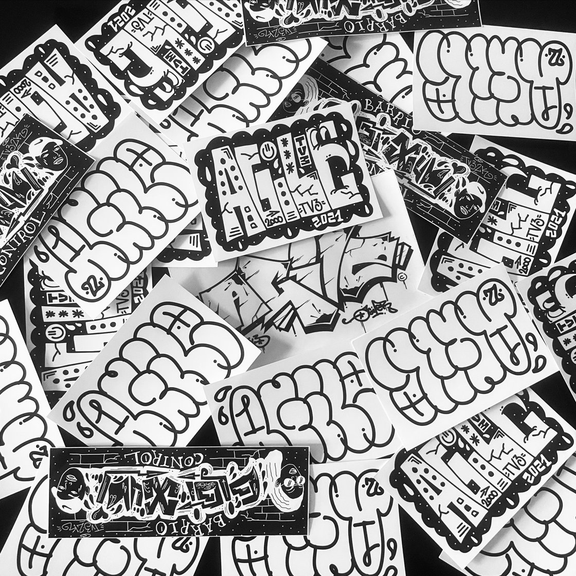 Image of Pack of various Agile stickers