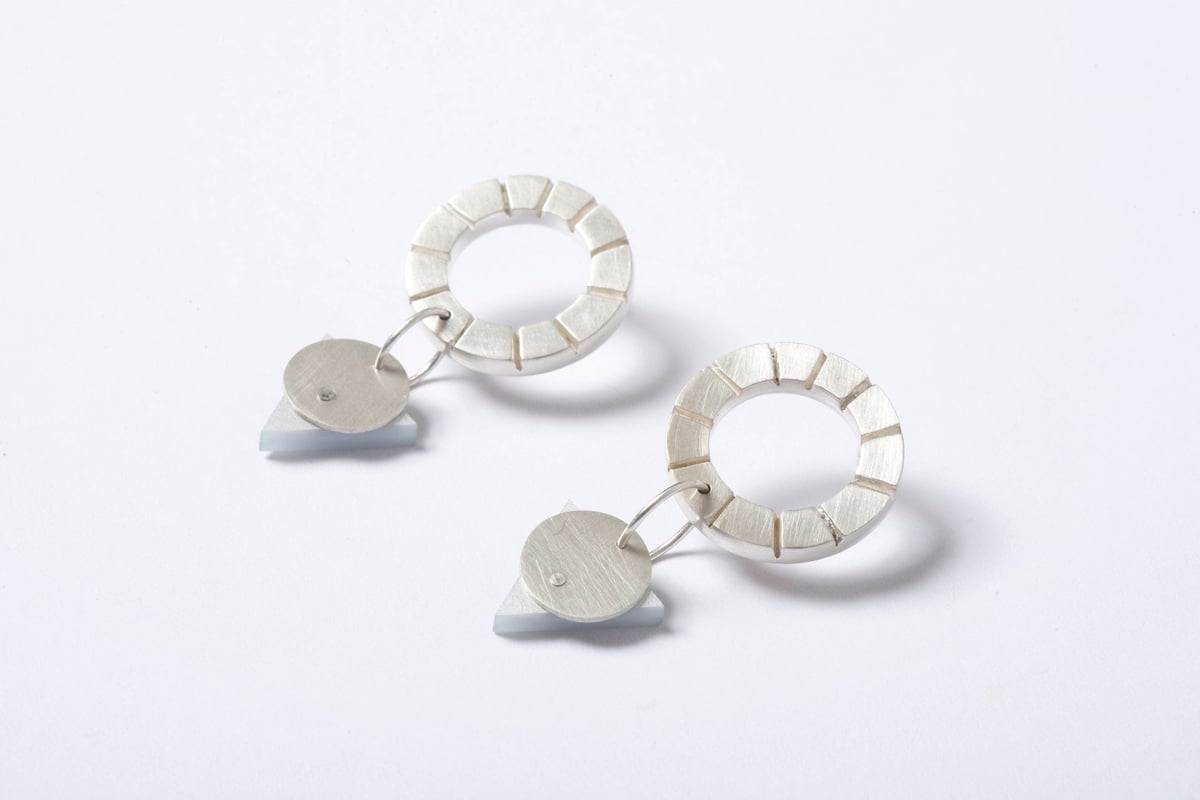 Image of Notched Stud Earrings
