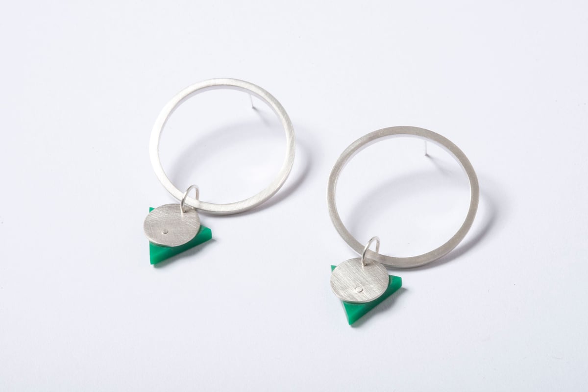 Image of Statement Hoops - Emerald Green
