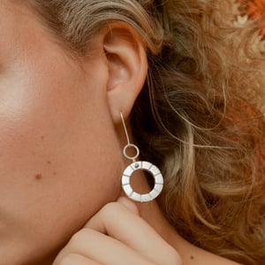 Image of Notched Drop Earrings