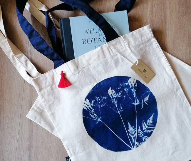 Tote Bag Manici Blu