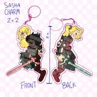 2in x 2in Double Sided Sasha Charm