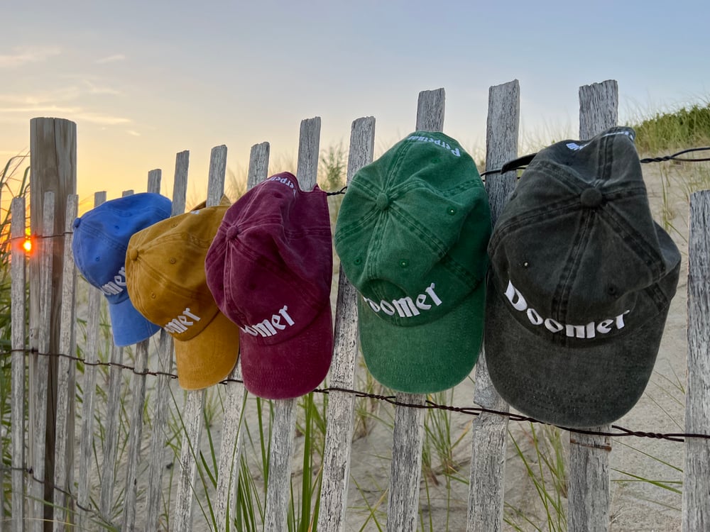 Pigment Dye Doomer Cap w/ Adjustable Buckle Closure (Dark Green)