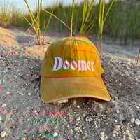 Image 1 of Pigment Dye Doomer Cap w/ Adjustable Buckle Closure (Gold)